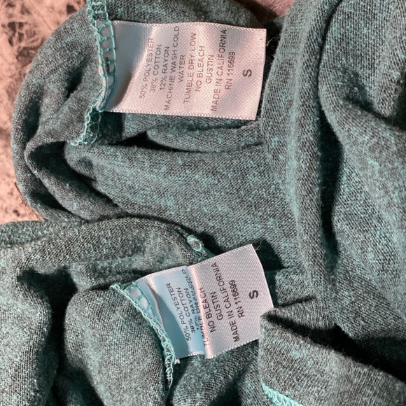 2 pack of Sea Blue Heather Gustin V-neck Tees - Picture 2 of 3